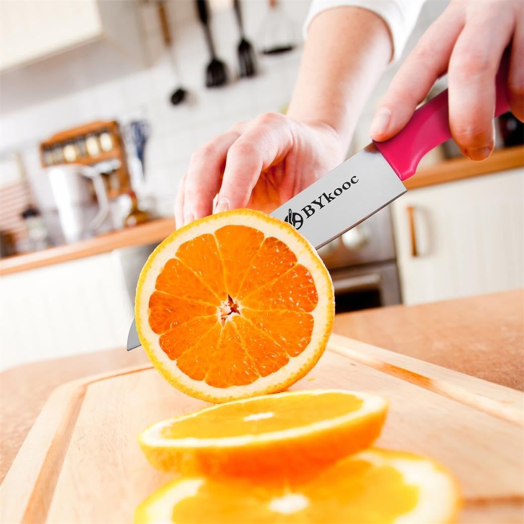 sharp, finely polished stainless-steel blades with a plain edge