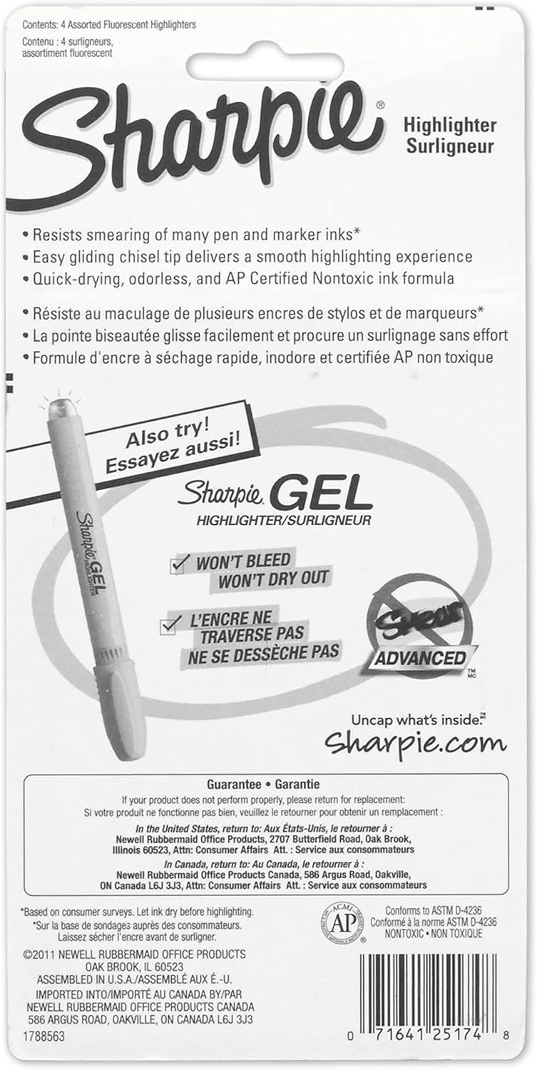 Sharpie Accent Tank-Style Highlighters – Classroom Supply Kit for Students, Odorless Assorted Highlighters