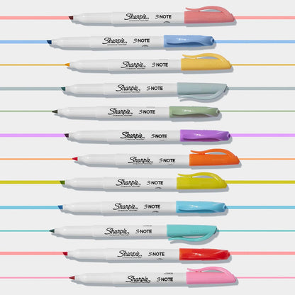 Sharpie S-Note Non-Toxic Highlighter and Marker Combo for Teens, Classroom Homework, and Study Desks, 24 Count