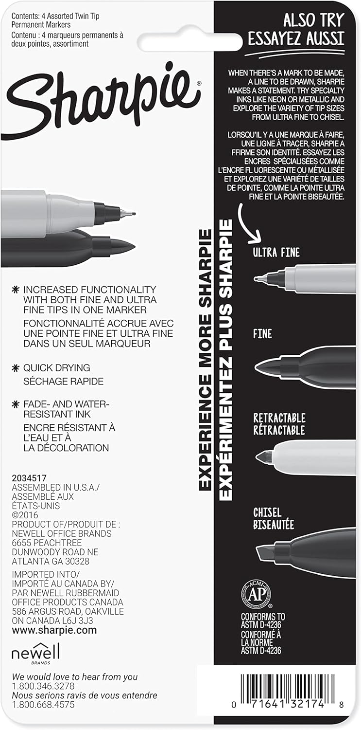 Sharpie Twin Tip Markers – Creative Birthday Gift for Artists, Writers & Office Professionals