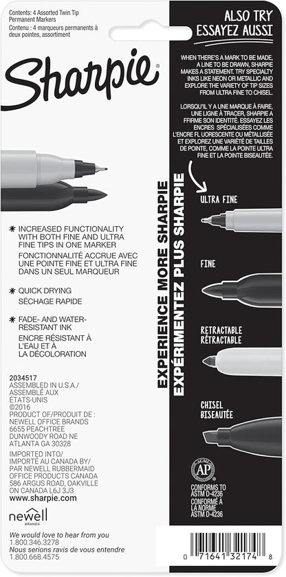 Sharpie Twin Tip Markers – Creative Birthday Gift for Artists, Writers & Office Professionals