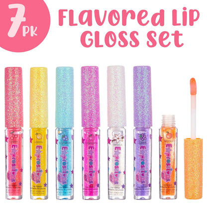 sheer-to-medium shimmery coverage with glitter-infused finish
