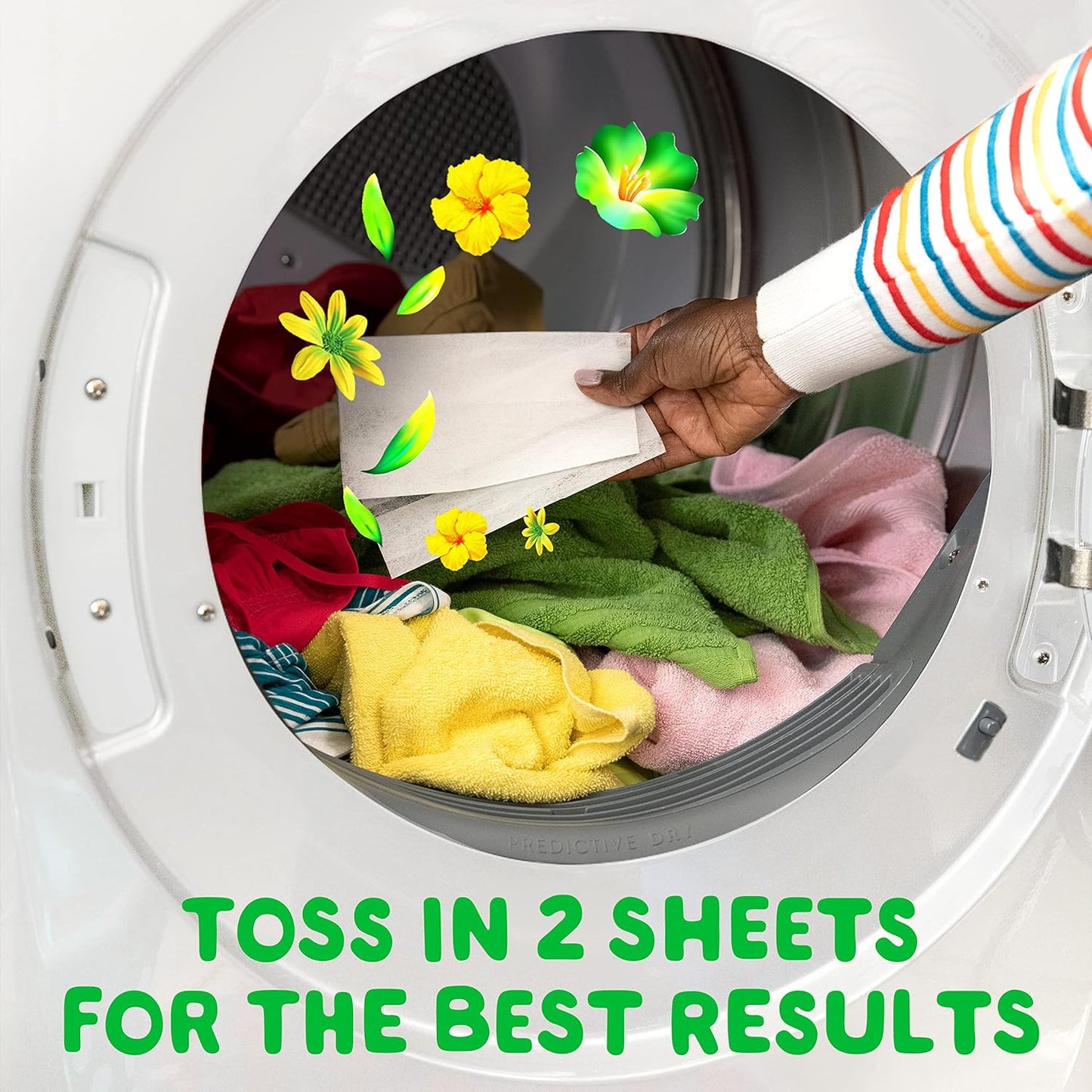 sheet format compatible with standard residential dryers