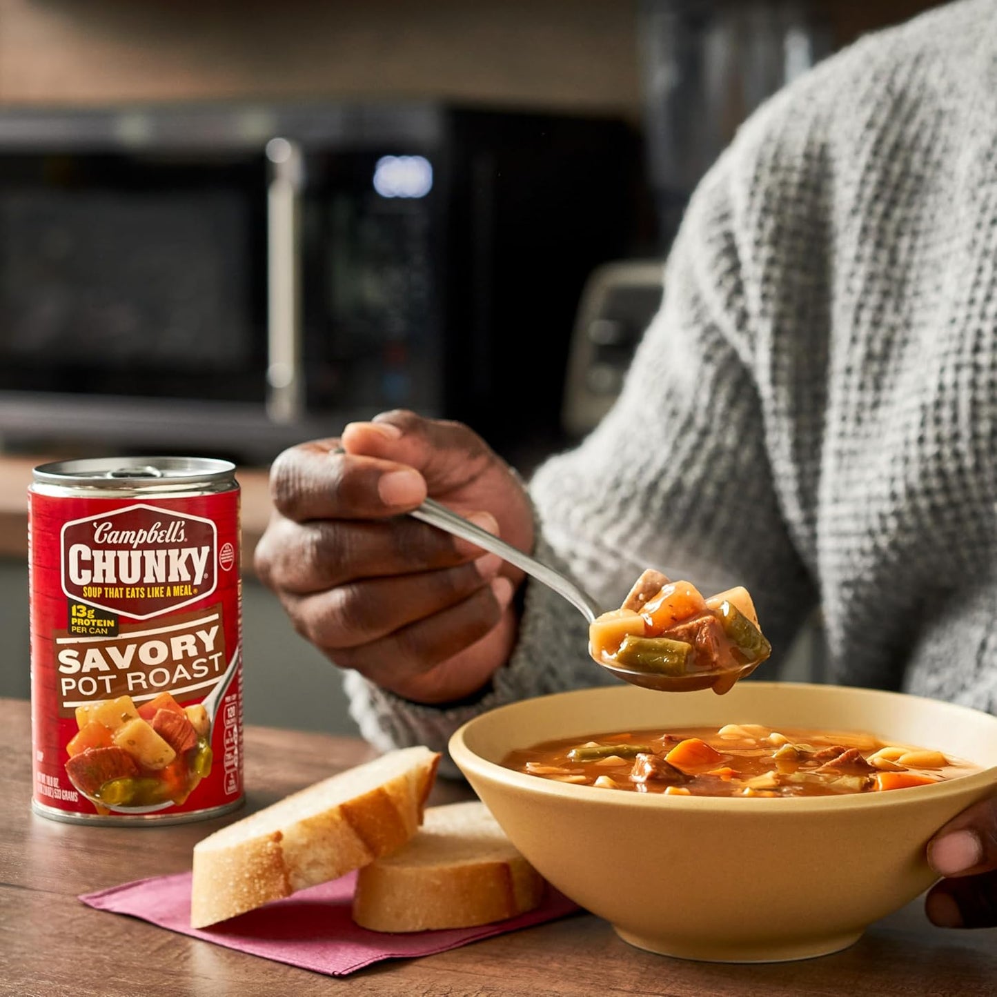 shelf-stable canned format with long pantry life