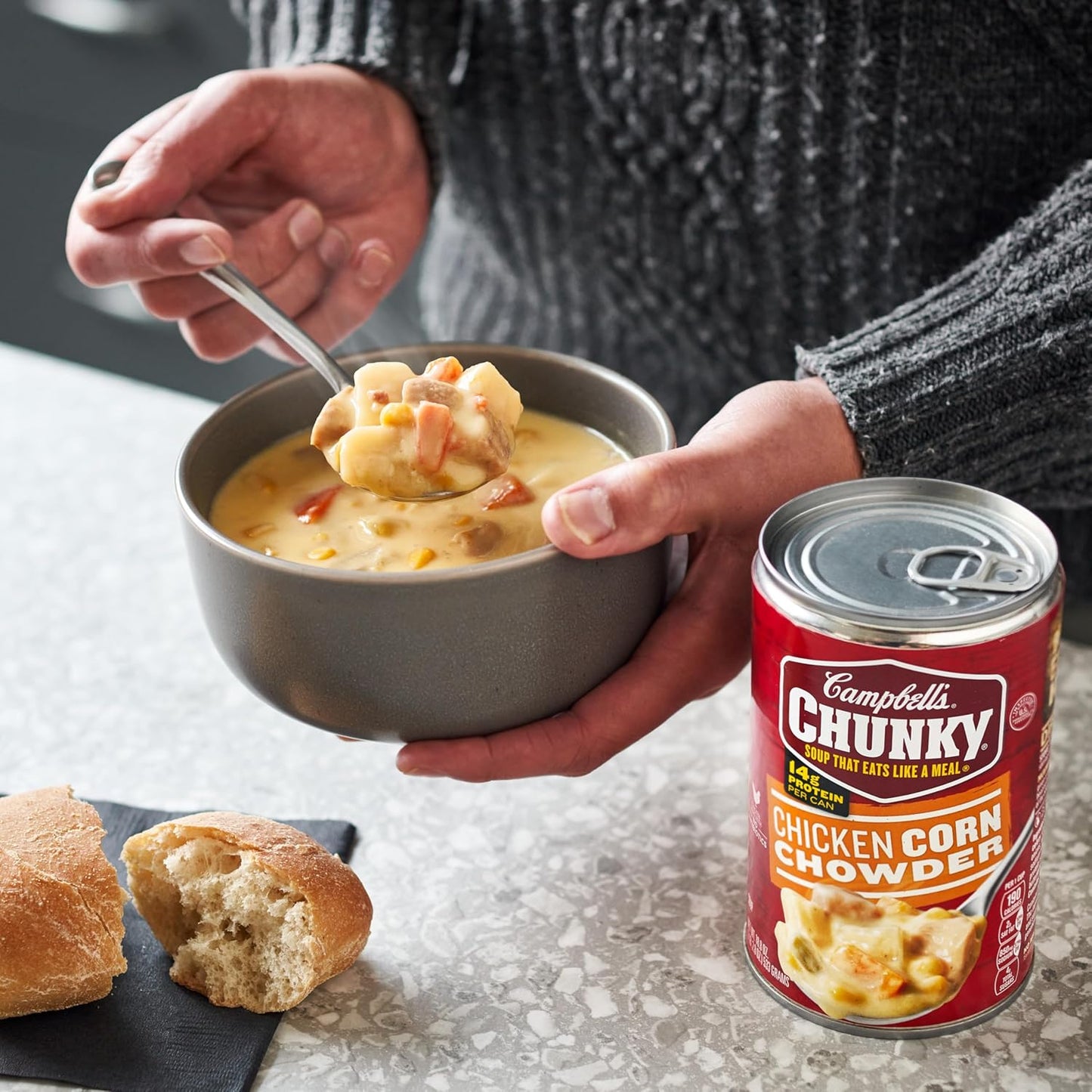 shelf-stable canned format with no refrigeration required until opened