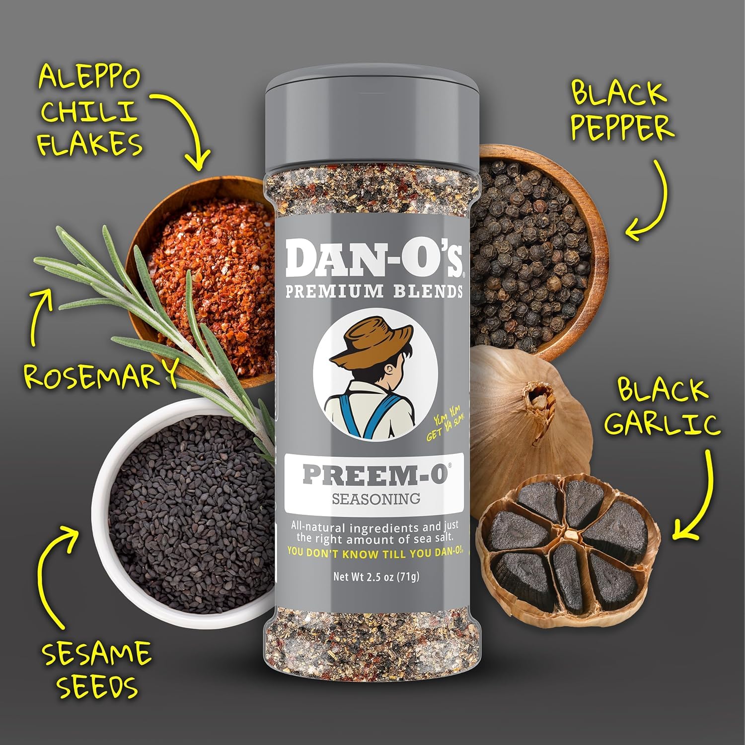 shelf-stable dry seasoning format requiring no refrigeration