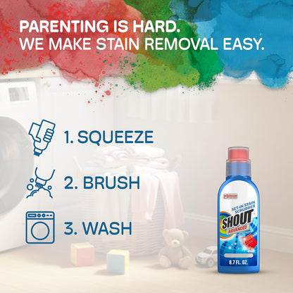 Shout Advanced Gel Stain Remover for College Students and Dwellers, Smart Back-to-Campus and Dorm Room Gift for Anyone with Limited Laundry Space