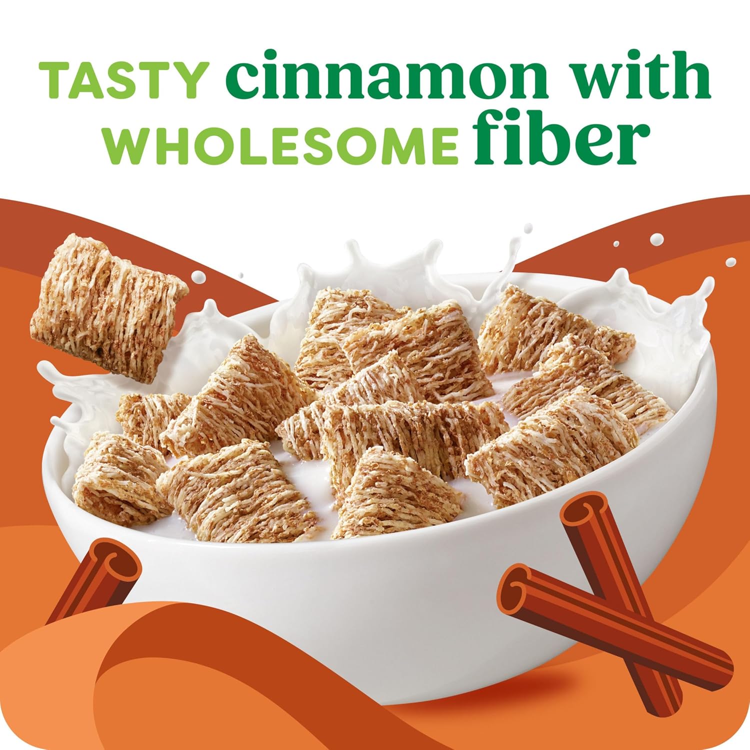 shredded wheat biscuit format kissed with sweet cinnamon