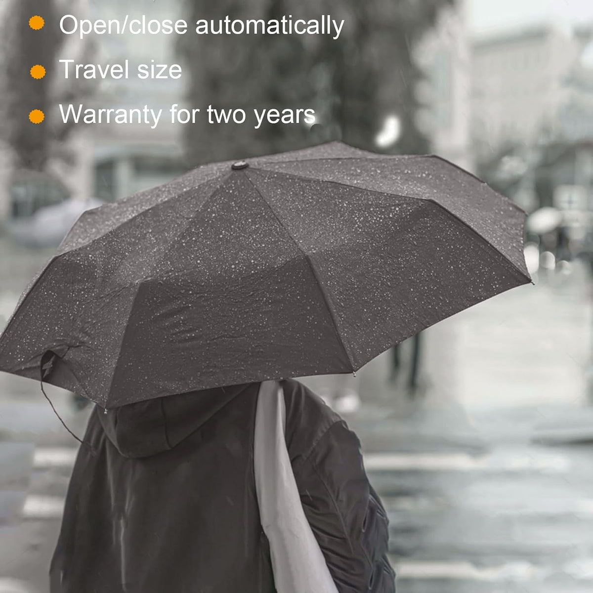 SIEPASA Compact Travel Umbrella - Reliable All-Weather Cover for School Pickups, Parking Lots & Late-Night Walks, 14-Ounce Lightweight Umbrella