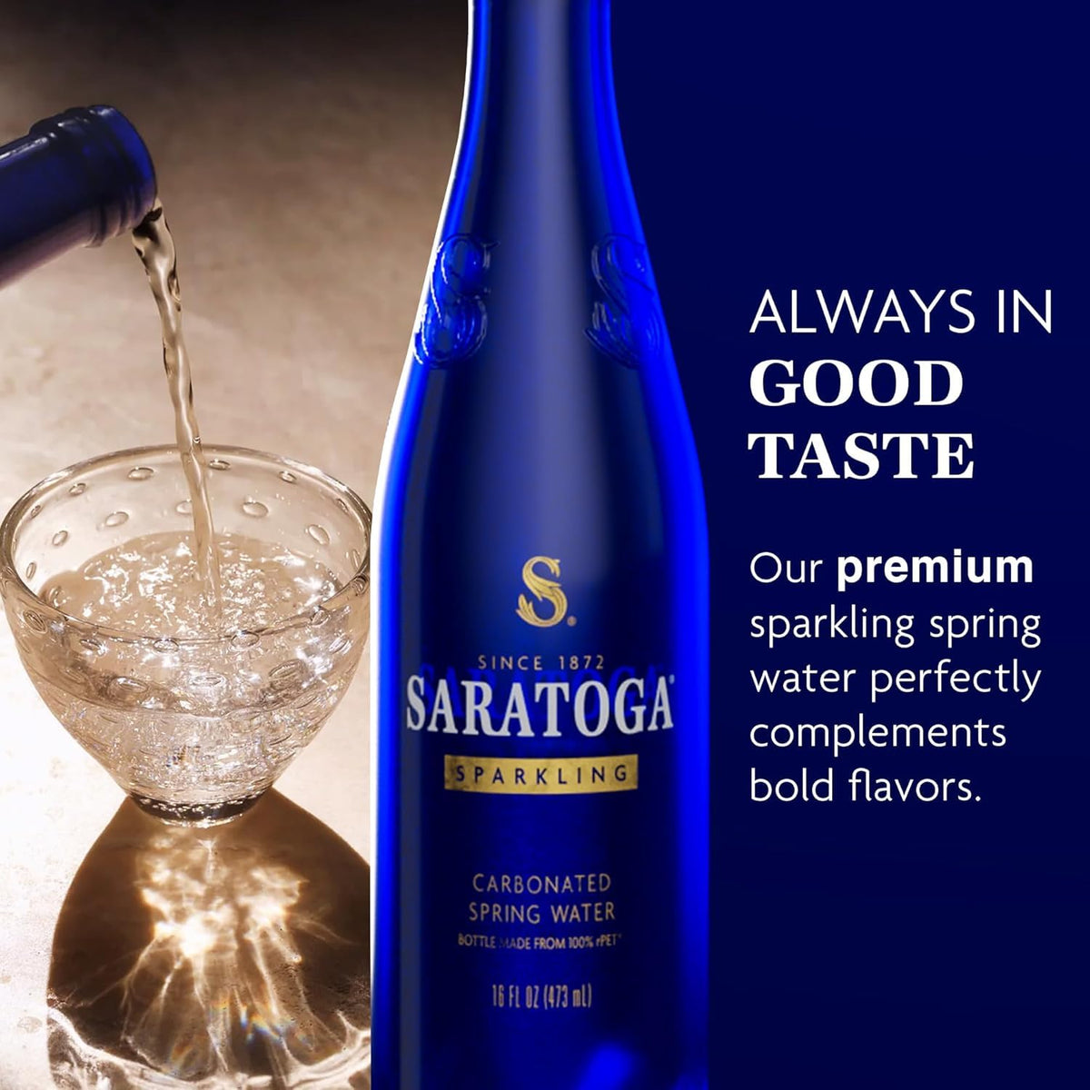 signature cobalt blue bottle design for visual distinction
