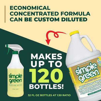 Simple Green Industrial Cleaner and Degreaser 1 Gal. Lemon Scent – Portable Degreaser for Camping Gear, Bicycles, and Outdoor Equipment