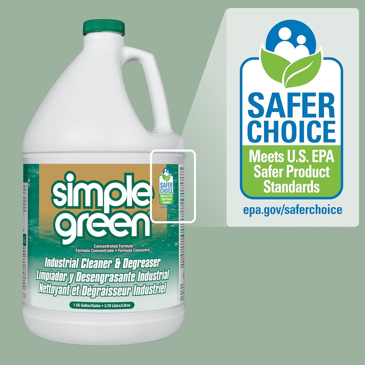 Simple Green Industrial Cleaner and Degreaser – Multi-Surface Degreaser for Reduced-SKU Auto Shop Inventory, 128 Oz