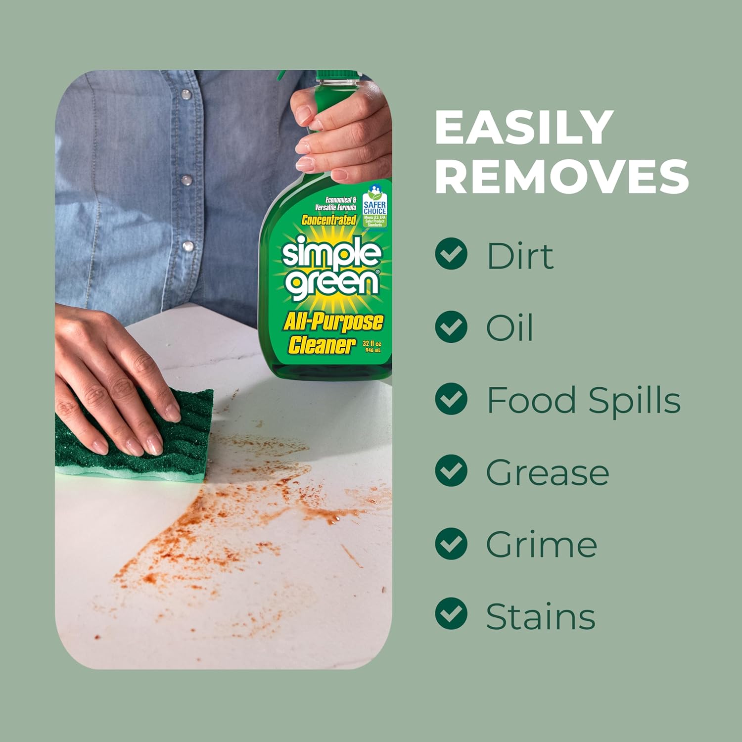 Simple Green Pressure Washer Detergent – Fence, Siding, and Garage Door Wash for Curb Appeal