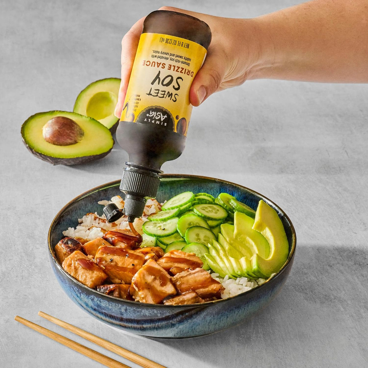 Simply Asia Sweet Soy Drizzle Sauce — Compact Fridge-Door Sauce for Intentional Kitchens, 8 fl oz Squeeze Bottle