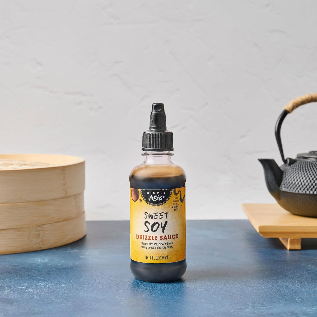 Simply Asia Sweet Soy Drizzle Sauce — Compact Fridge-Door Sauce for Intentional Kitchens, 8 fl oz Squeeze Bottle