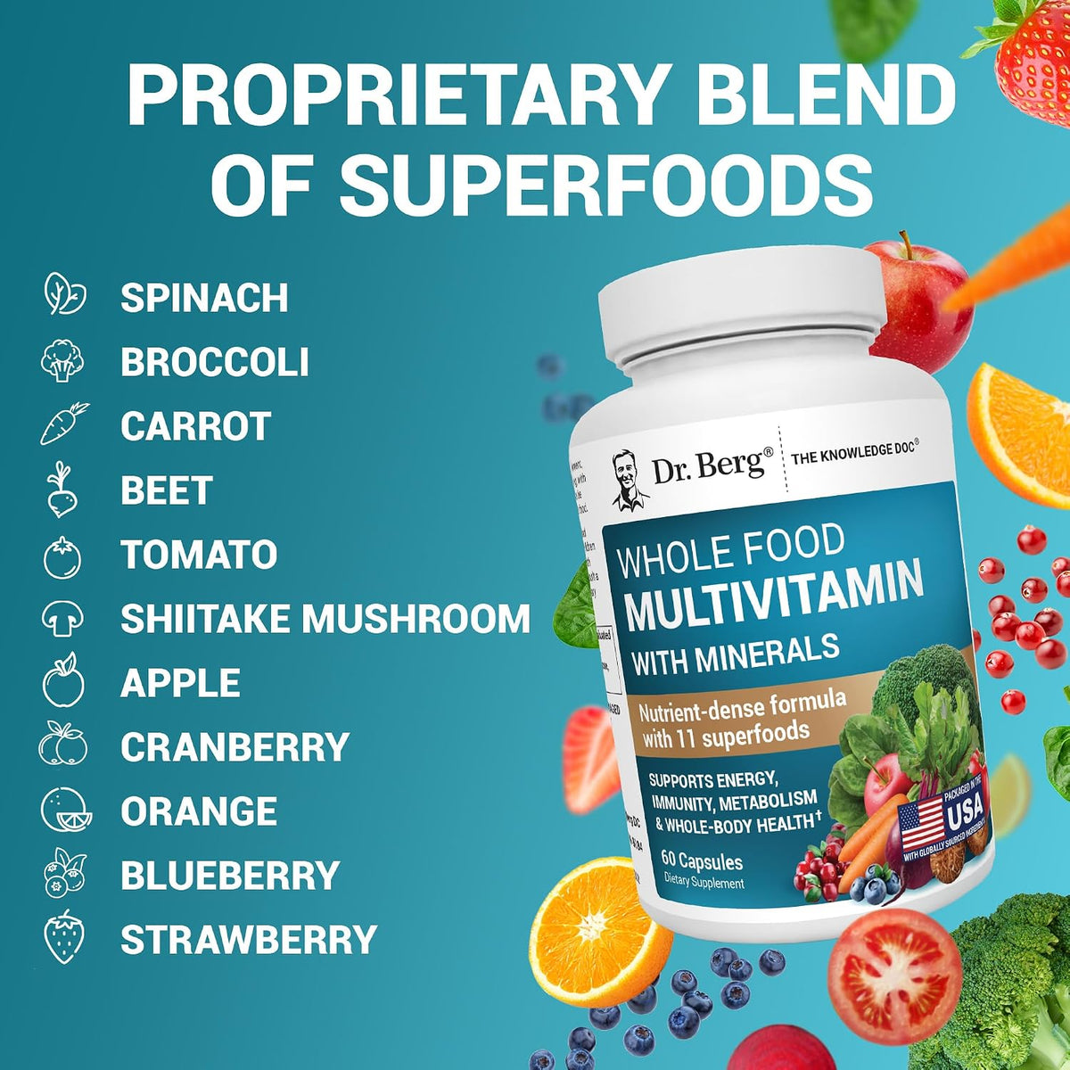 Dr. Berg Whole Food Multivitamin – Relaxing Evening Wellness Routine for Adults