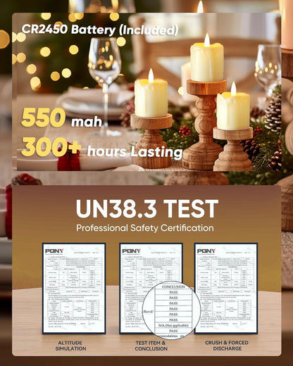 single remote control that pairs with all candles in the pack