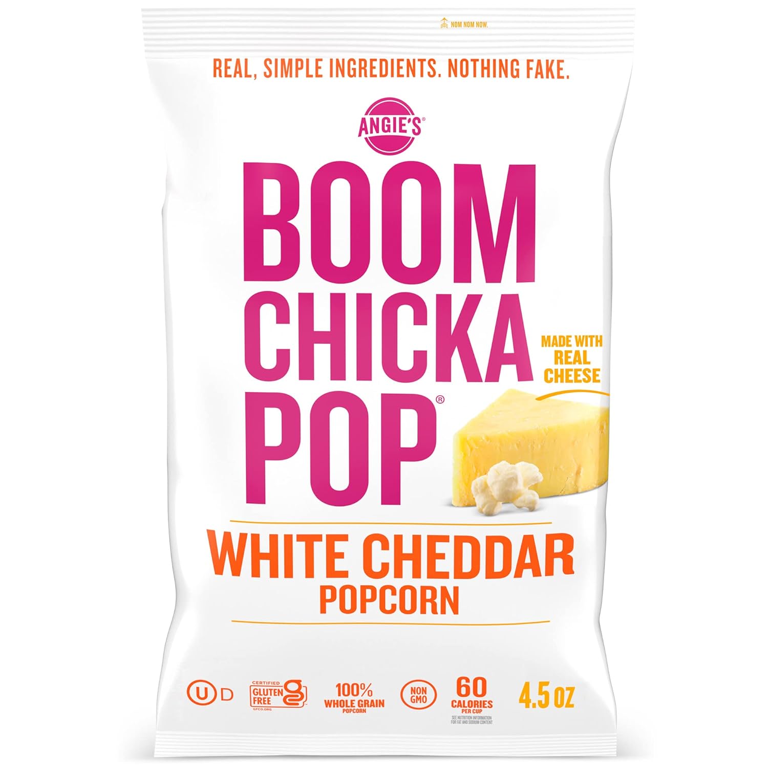 single-serve 4.5oz and 6oz resealable-style bags designed for portable, no-bowl snacking