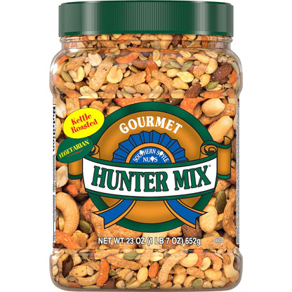 six-component blend: sesame sticks, roasted peanuts, sunflower kernels, almonds, cashews, and pepitas