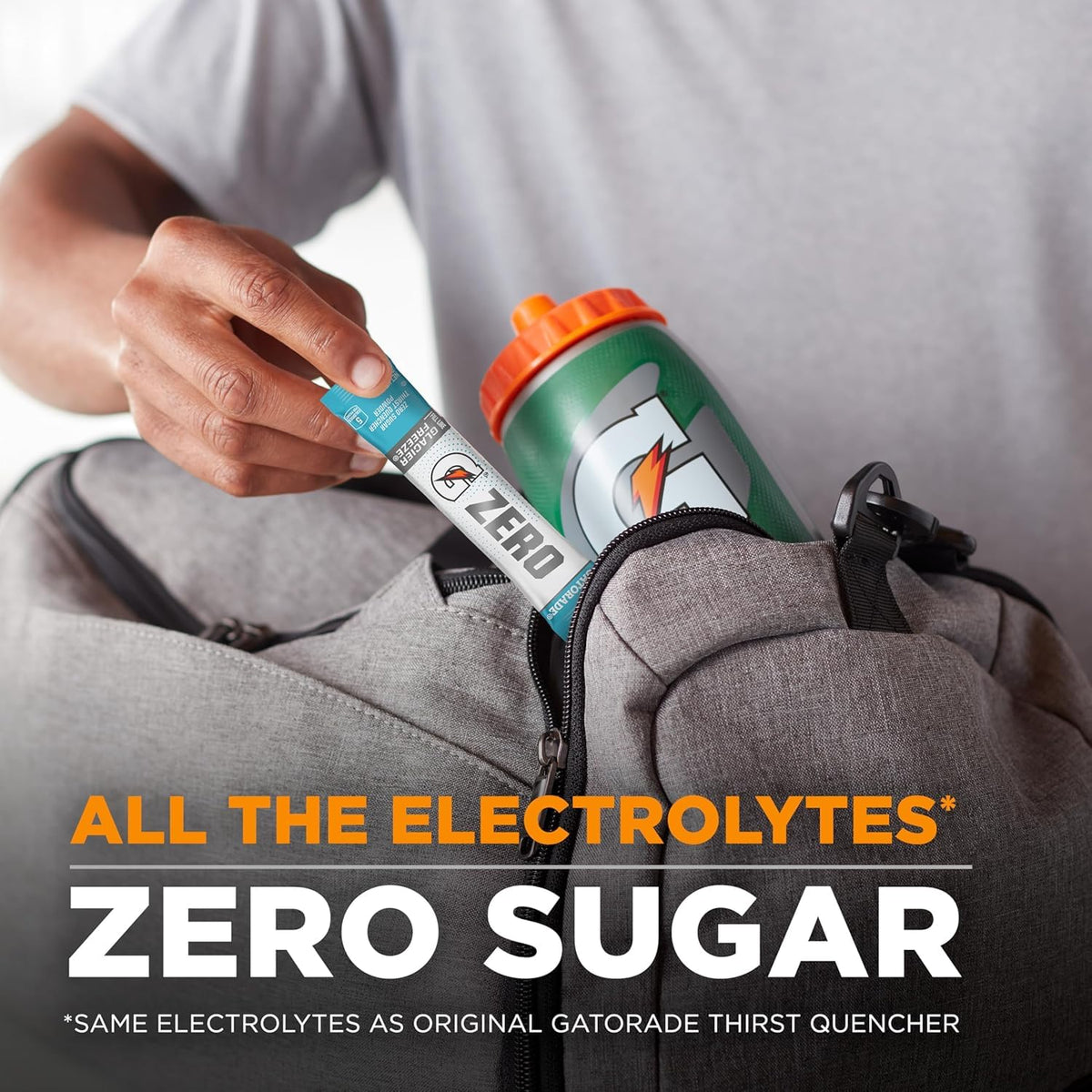 six flavor variants (glacier freeze, orange, grape, fruit punch, lemon-lime, glacier cherry) plus two pack sizes for variety and restock flexibility