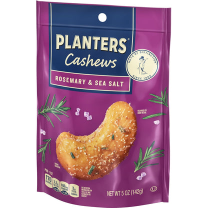 six flavor variants including dill pickle, salt & vinegar, rosemary & sea salt, cinnamon & brown sugar, cocoa cashews & espresso hazelnuts, and peppercorn pistachio & parmesan