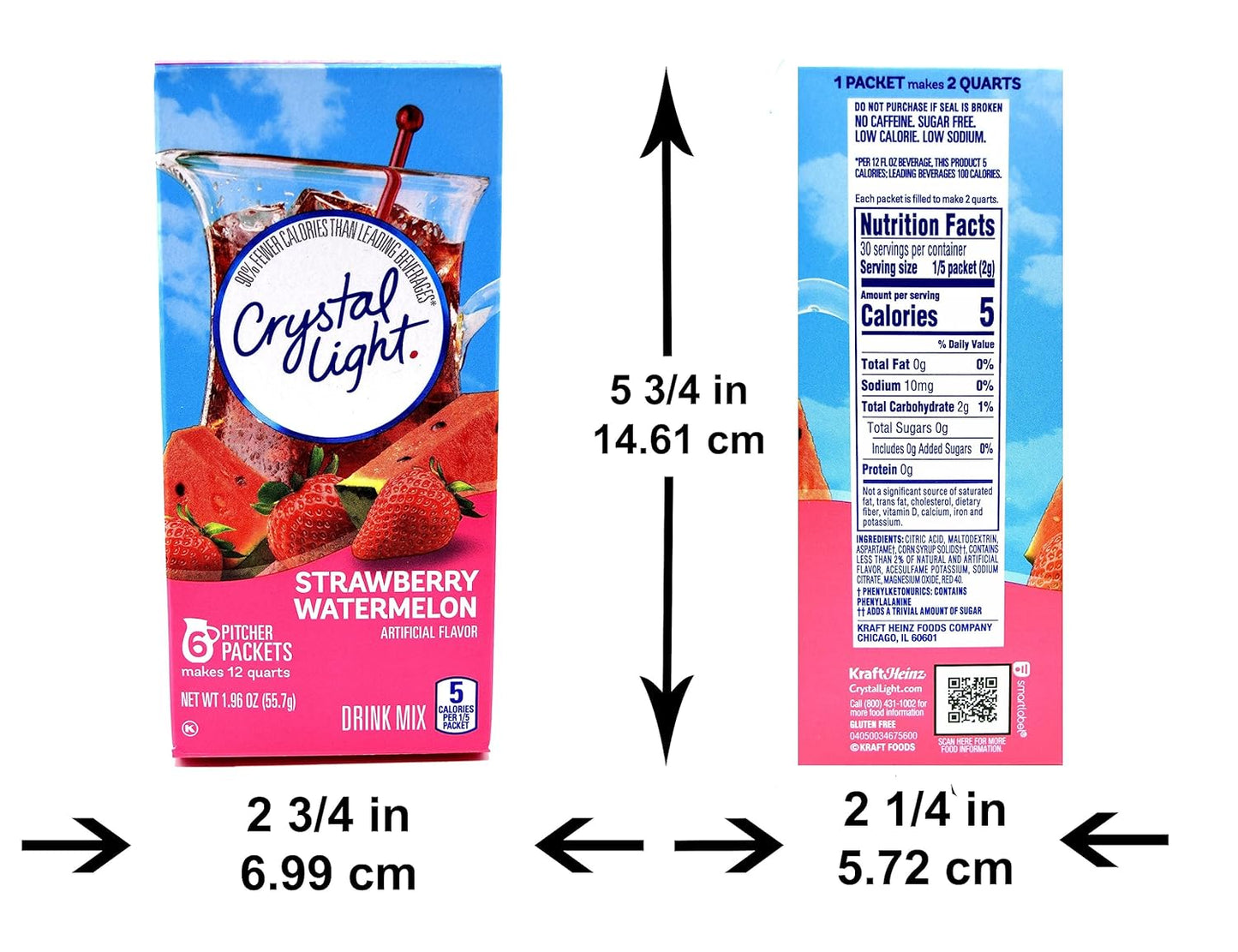 six individual portion-controlled packets per canister