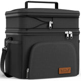 HOTOR Reusable Lunch Tote – Sleek Black or Grey Cooler Bag for Less-Is-More Everyday Carry