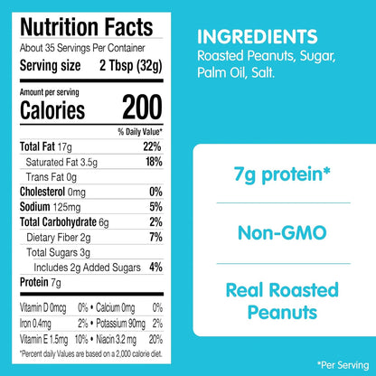 SKIPPY Natural Super Chunk Peanut Butter Spread – Desk Drawer Friendly Protein Snack for Busy Workdays, 40 oz