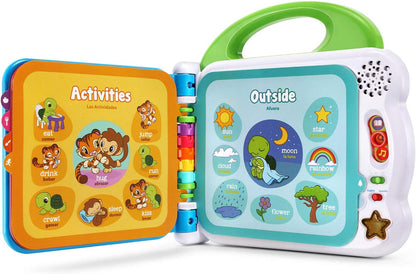 slide language switch for full english/spanish bilingual mode covering words, songs, and instructions