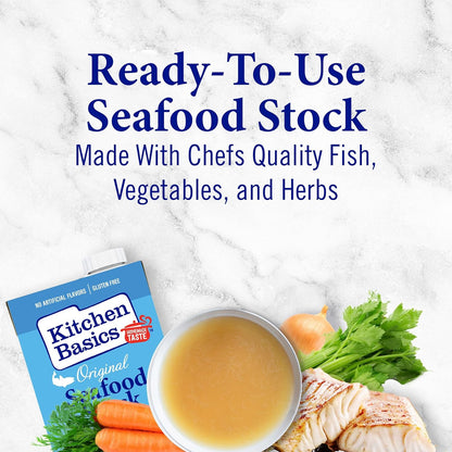 slow-simmered seafood stock with real fish and vegetables
