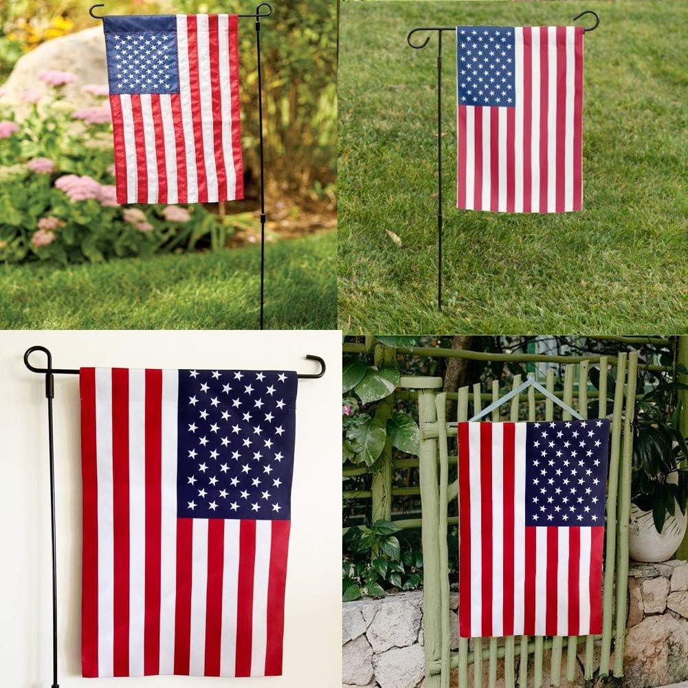 Small American Flag Garden Banner 12 x 18 - Double Sided Outdoor Decor for Front Yard, Camping and Holiday Cookouts