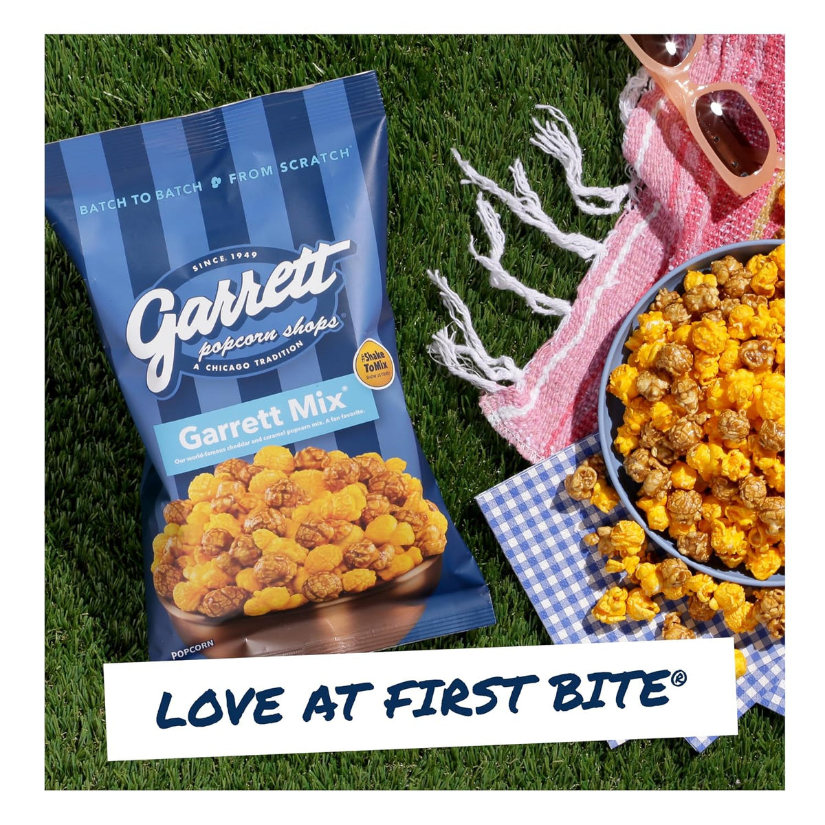 Garrett Popcorn Chicago Classic Cheddar and Caramel Mix - Car Snack Bags for Family Road Trips