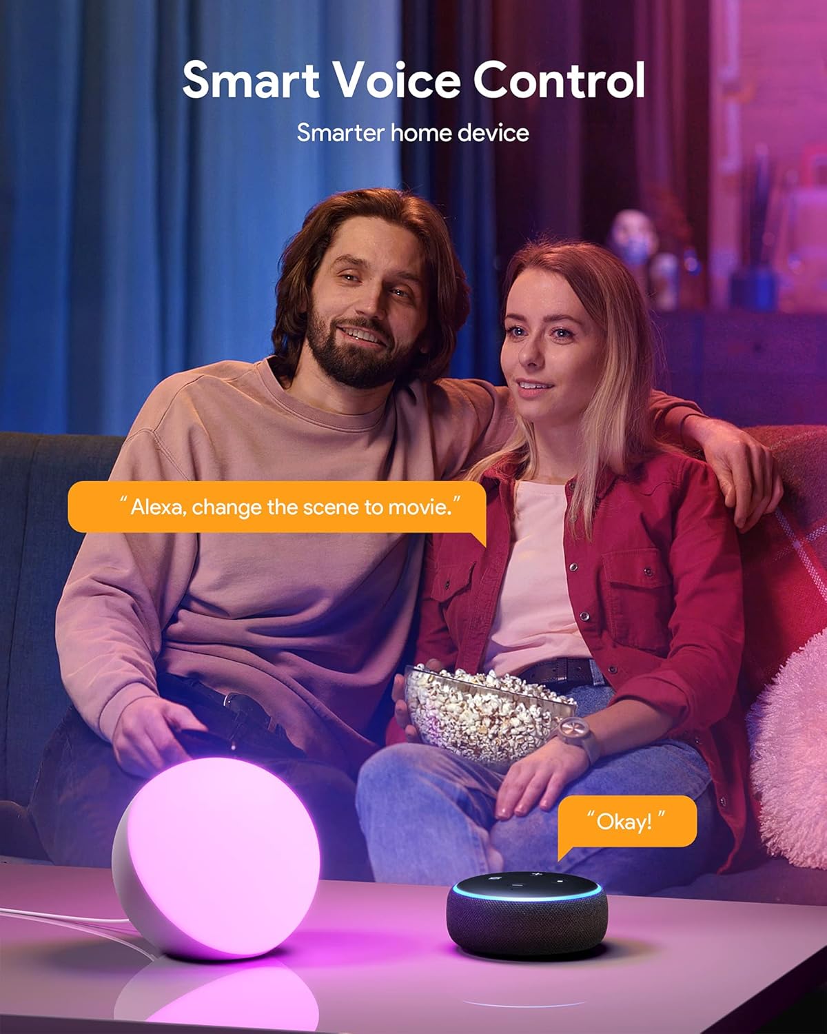 smart life app with diy rgb color, brightness, color temperature, and transition speed customization