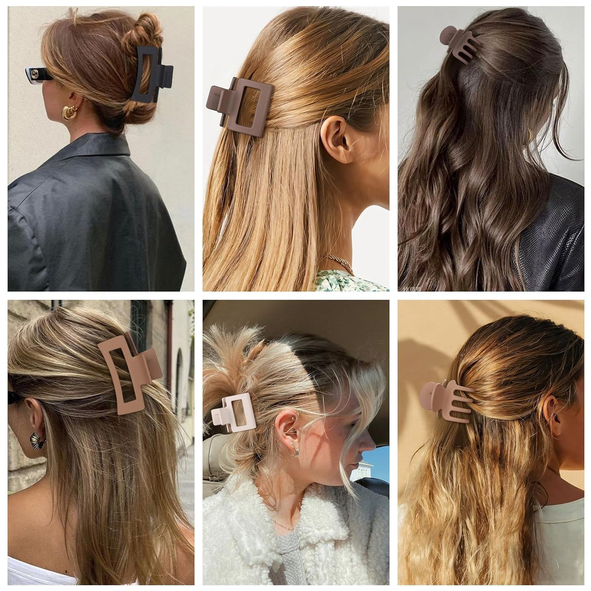 SMKSL Teen Girl Hair Claw Clip Bundle – Back to School and Sleepover Favorite, Three Sizes for Bangs, Ponytails, and Layers