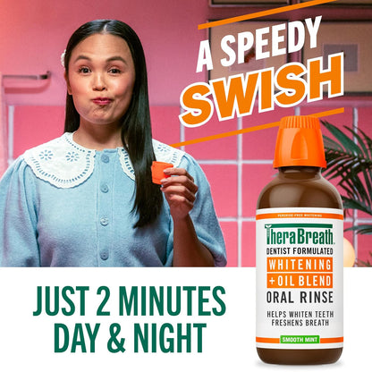 smooth mint flavor with no greasy residue — no post-rinse brushing required