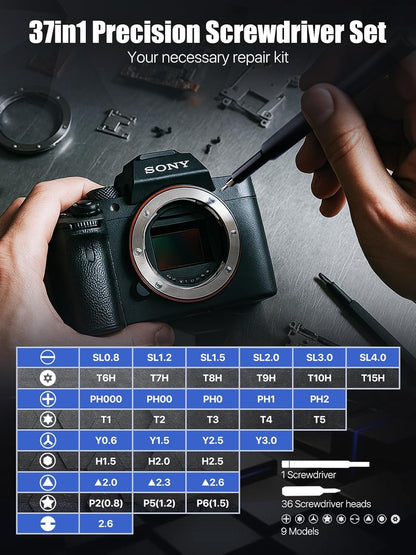 smooth rotating cap and prismatic-textured handle for controlled torque on small screws
