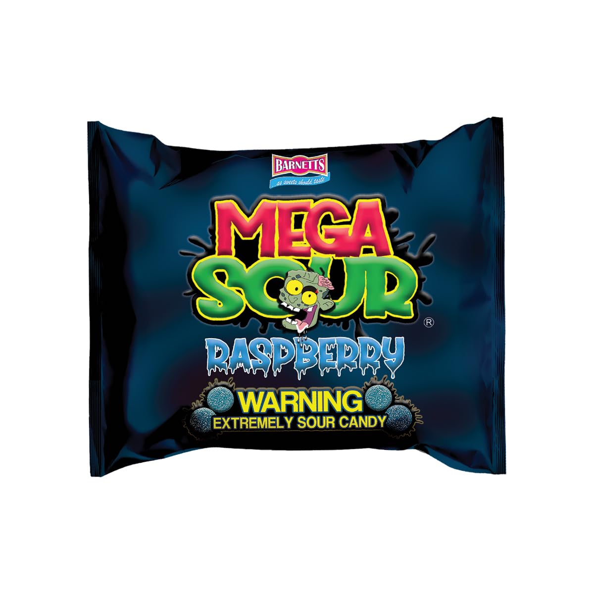 smooth tangy raspberry-flavored center revealed after the sour layer