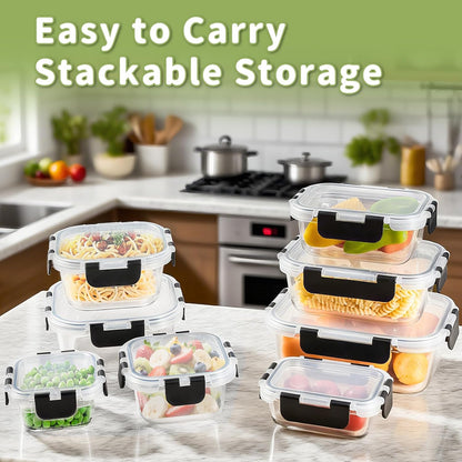 snap-lock closure with silicone seal for leak-proof airtight storage