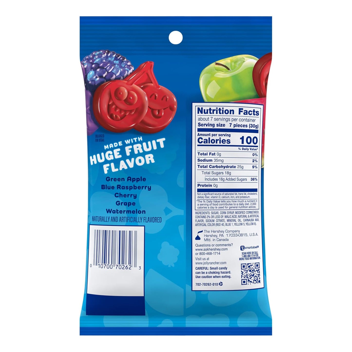soft and chewy gummy texture (distinct from hard jolly rancher originals)