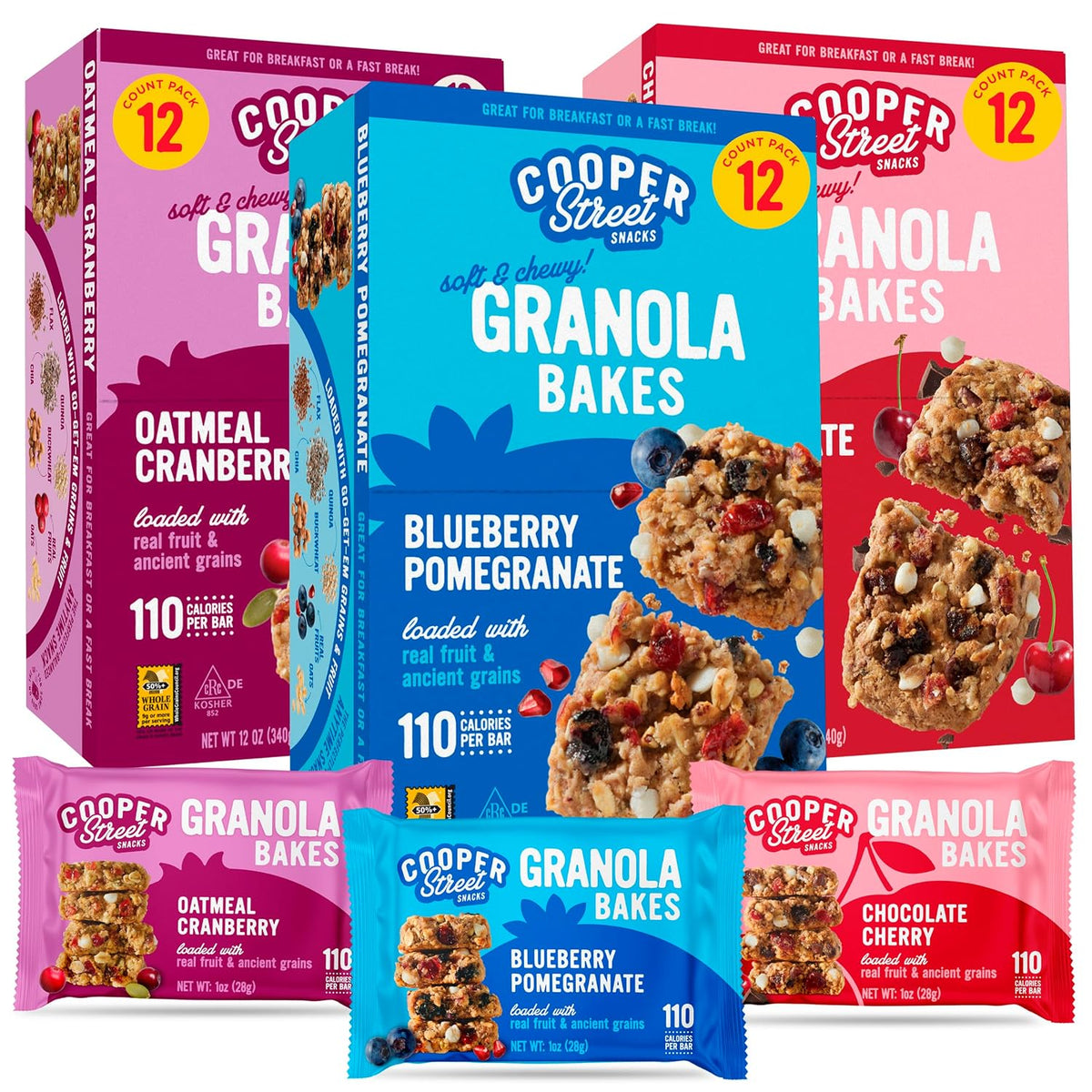 soft-baked, moist, chewy granola bar texture