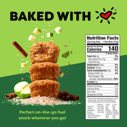 Bobo's Fruit, Chocolate and Nut-Butter Oatmeal Bites – Clean-Label Snack for Meditation and Workday Resets, Bite-Size Portions
