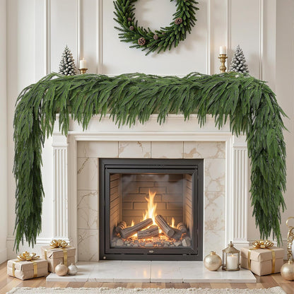 soft, lifelike pe foliage, with the 9-foot version described as using 130 premium branches.