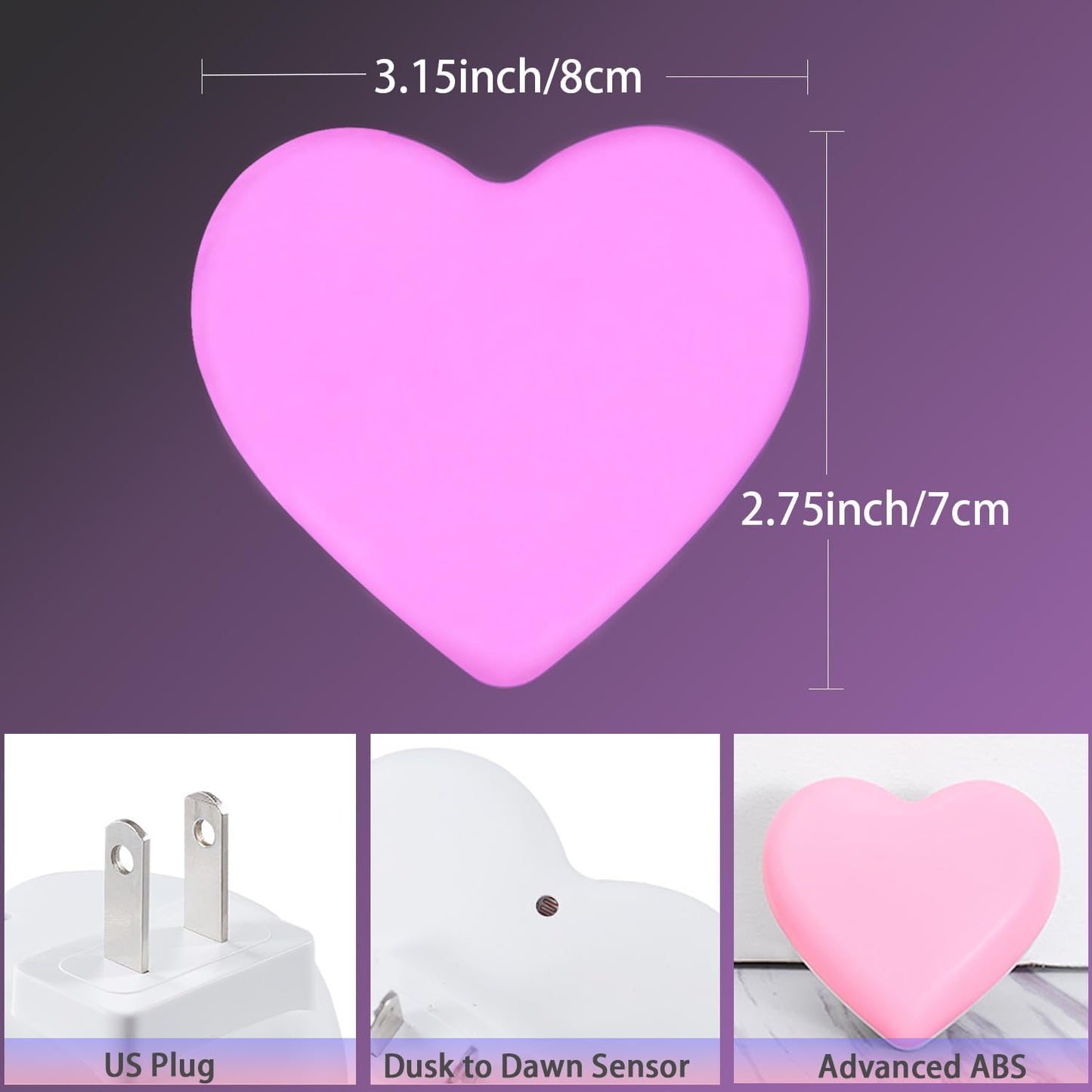 soft warm-white led light source (energy-efficient, low heat)