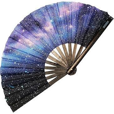 SoJourner Folding Rave Fan – Designer Conversation Piece for Boho Living Rooms and Eclectic Home Decor Setups