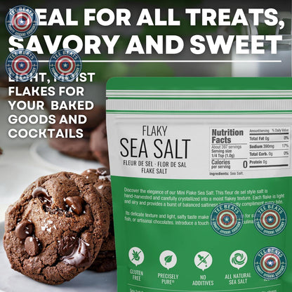 Sol de Baja Hand-Harvested Sea Salt Flakes, 7 oz – Premium Finishing Salt for the Discerning Home Chef