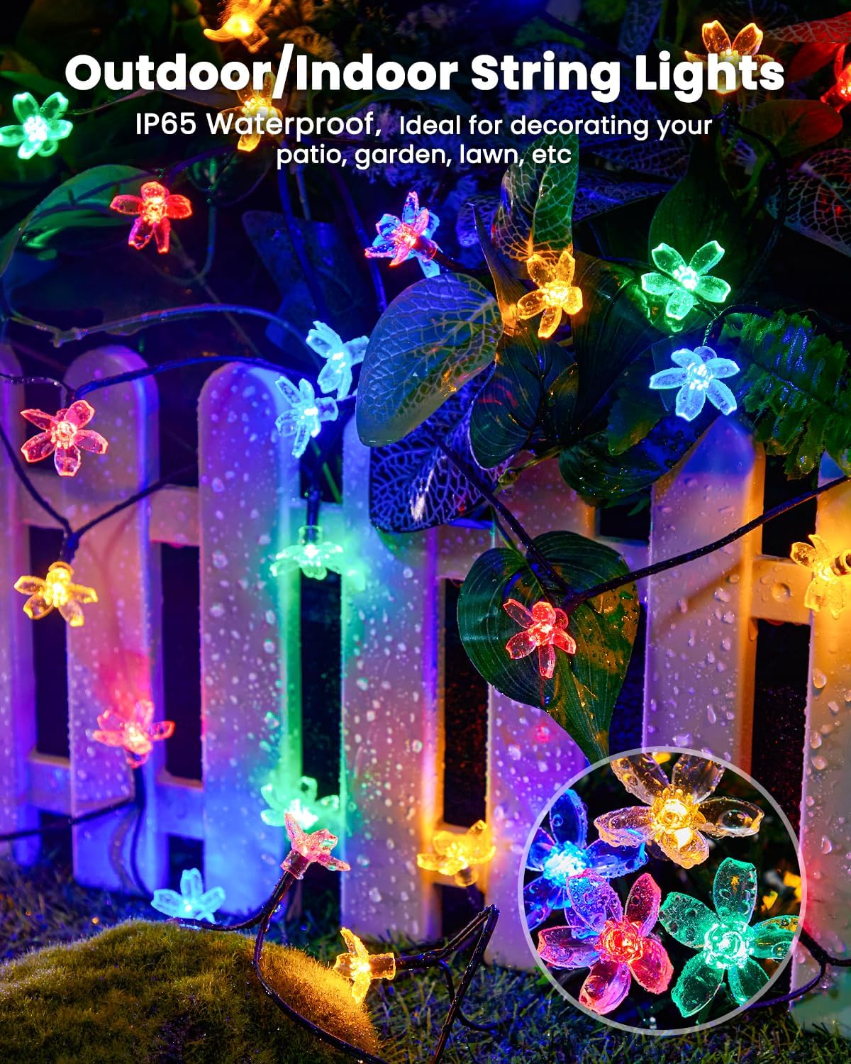 solar panel with automatic dusk-to-dawn on/off sensor and included 1x aa rechargeable battery