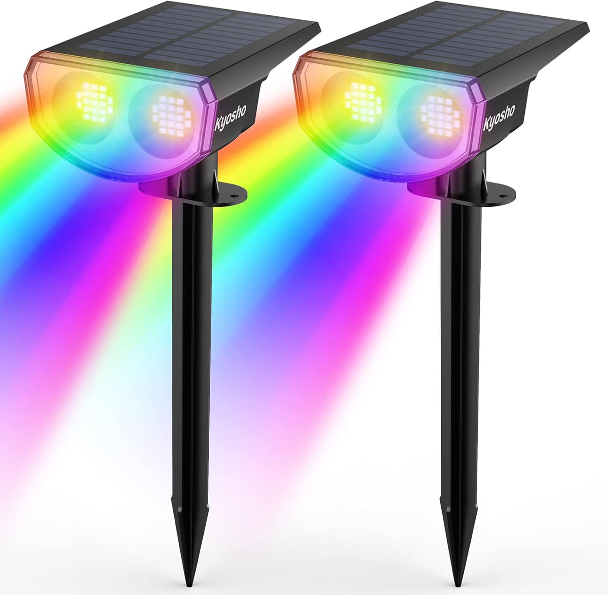 solar panel with built-in light sensor for automatic dusk-to-dawn operation