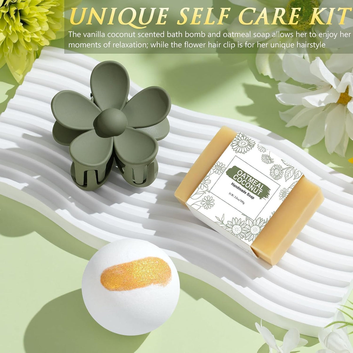 Solight Wellness Gift Basket – Cozy Recovery Essentials for Women with Insulated Tumbler and Calming Candle