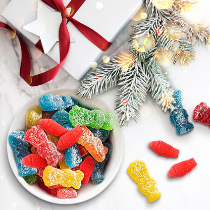SOUR PATCH KIDS and SWEDISH FISH Mini Candy Variety Pack – Workplace Halloween Candy Bowl and Coworker Pick-Me-Up, 22 Snack Packs