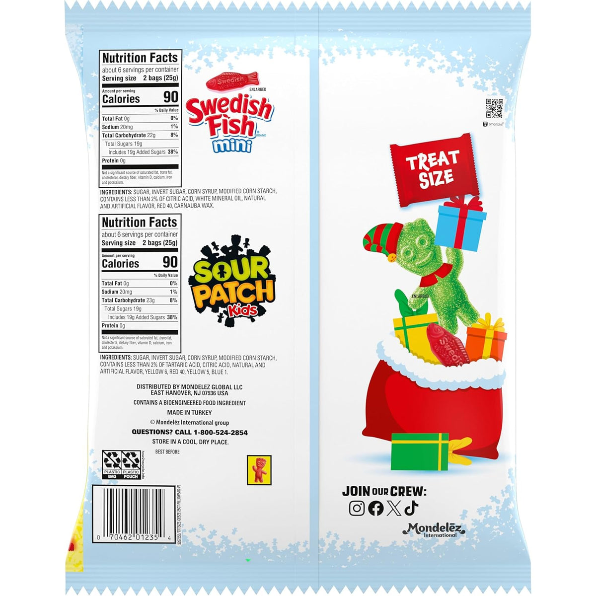 SOUR PATCH KIDS and SWEDISH FISH Mini Candy Variety Pack – Workplace Halloween Candy Bowl and Coworker Pick-Me-Up, 22 Snack Packs